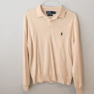 Polo by Ralph Lauren - Men’s LS Wool Polo (Cream)